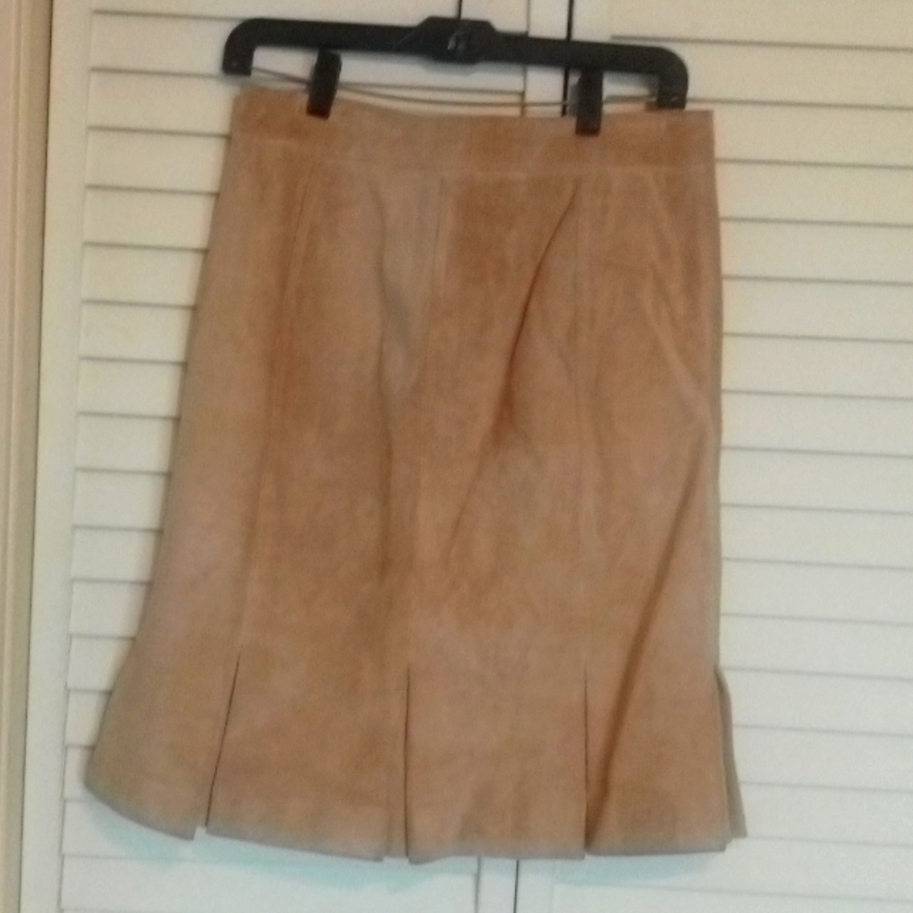 Ann Taylor suede slitted shirt.  size 6